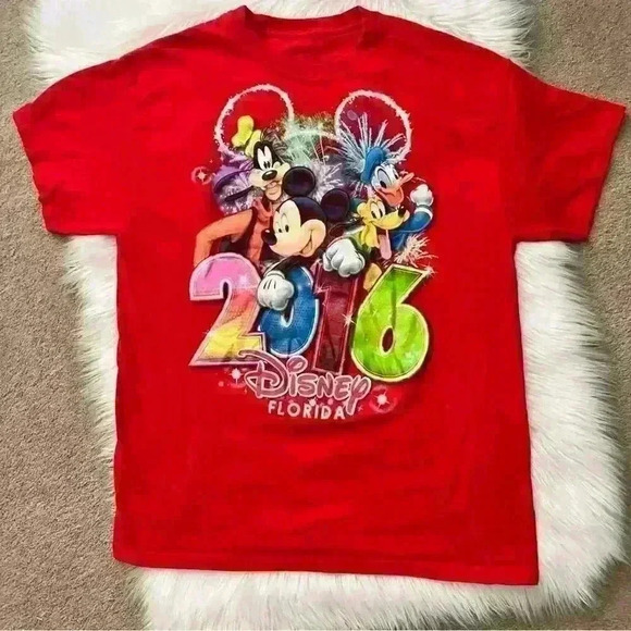 Disney Parks Walt Disney World 2016 T-Shirt Mickey Large - Picture 1 of 4